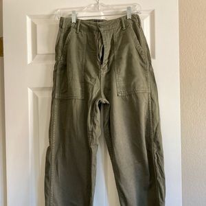 Topshop army green high waisted pants